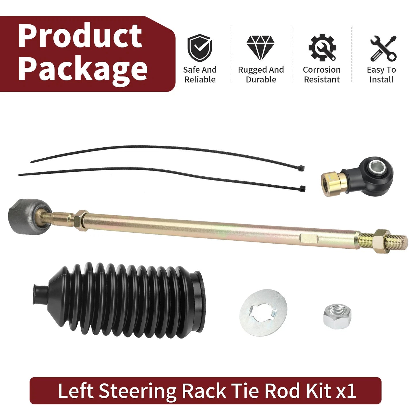 Left Steering Rack Tie Rods 2 x for Polaris Ranger (2000-2023)
