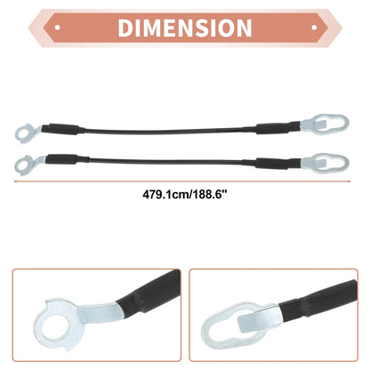 Tailgate Support Cables for Ford Ranger 1983-1992 (2 x Cables)