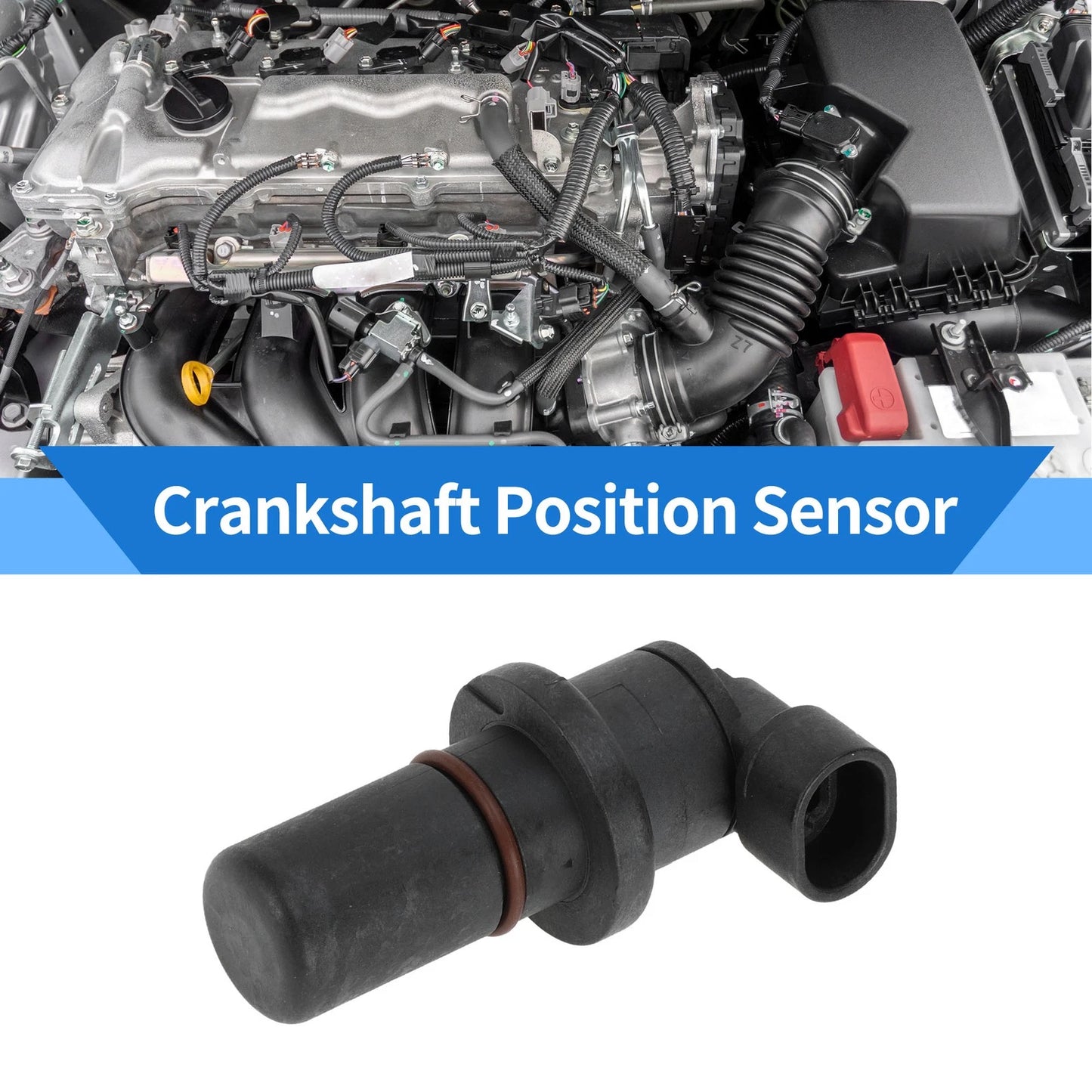 Crankshaft Position Sensor for Ford - Black Metal Plastic