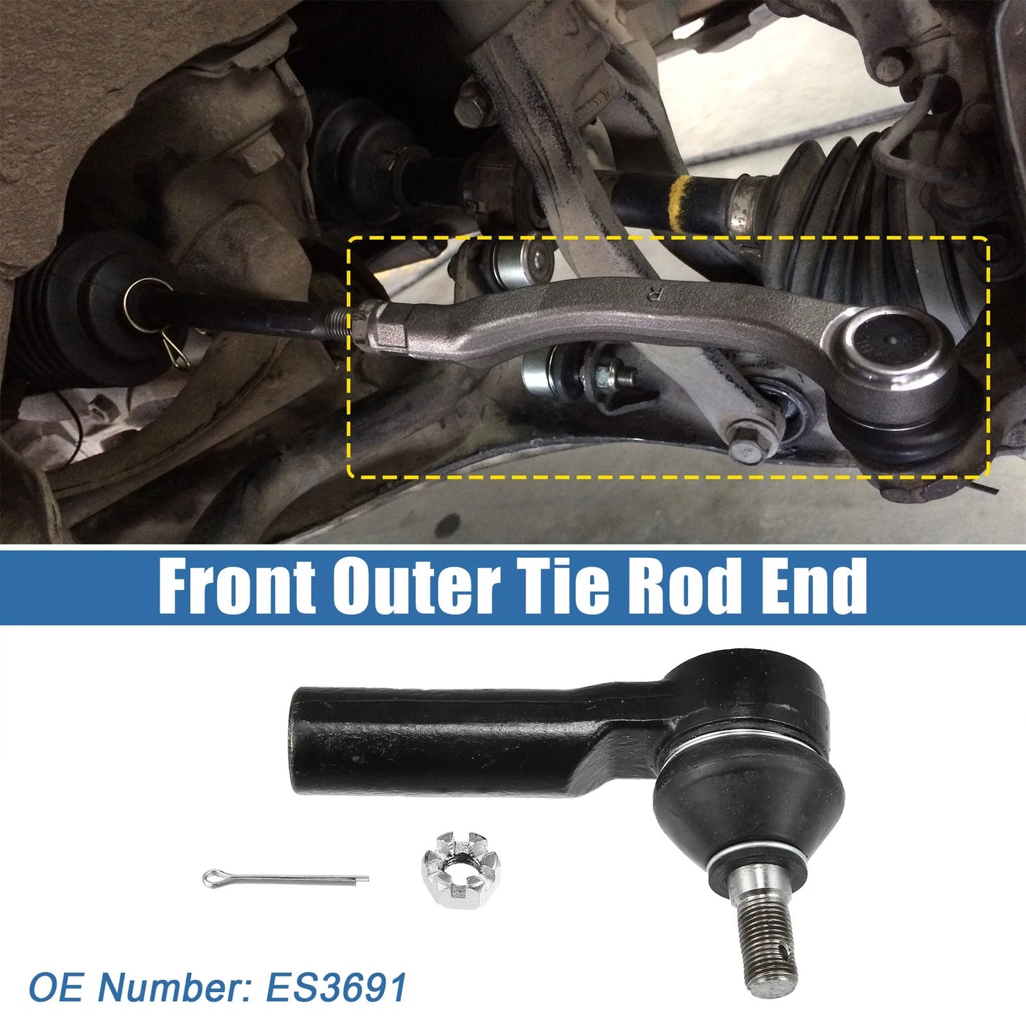 Front Outer Tie Rod End Links for Ford Escape, Mazda (2001-2009)