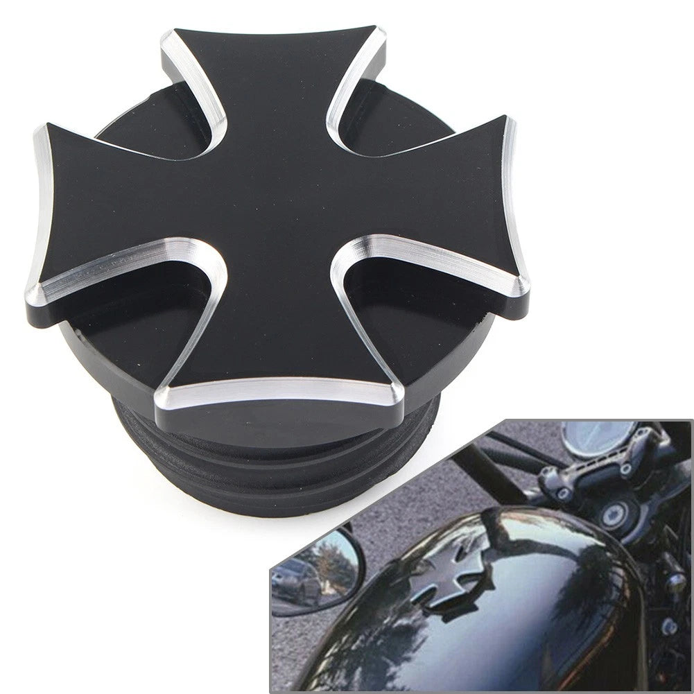 Fuel Gas Tank Oil Cap Cover for Harley Touring Dyna Softail Road King Fatboy