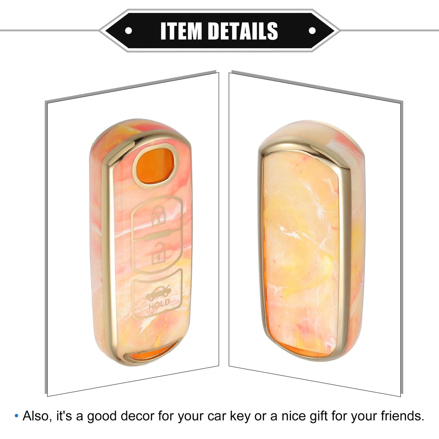 3 x Buttons Remote Smart Key Fob Cover Case for Mazda CX-3 CX-4 CX-5 (2016-2021)