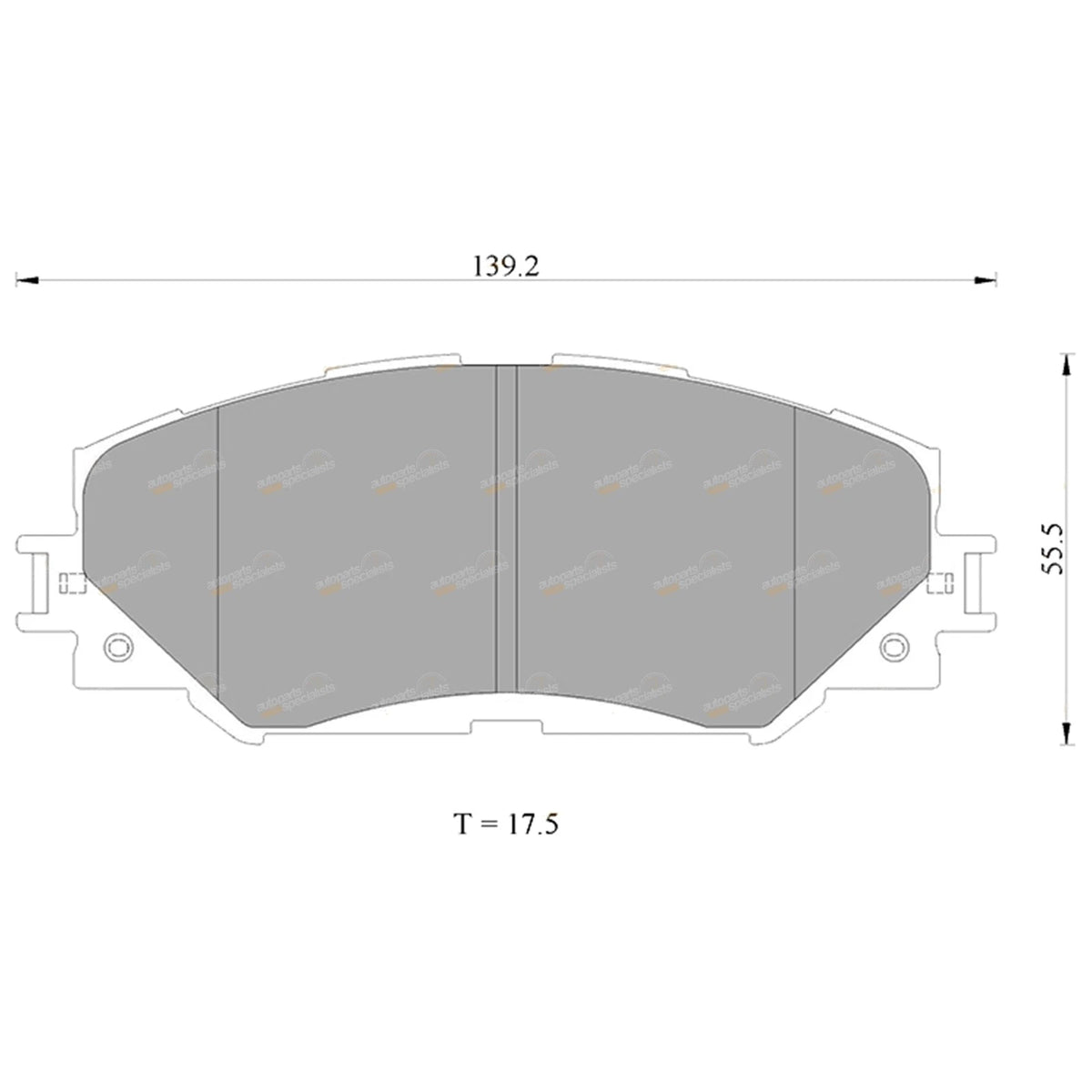 2 x Front Disc Rotors & GCT Brake Pads for Corolla ZRE152/153/182 (2007–2018)