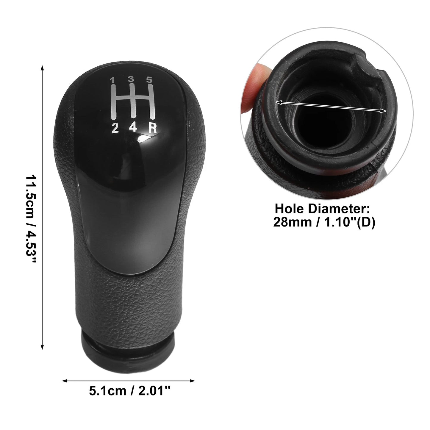 5 Speed Manual Gear Stick Shift Knob for Ford Fiesta Fusion Transit (2009-2023)