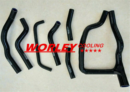 Aluminum Radiator + Black Silicone Hose for Honda XRV750 (1993-2003)