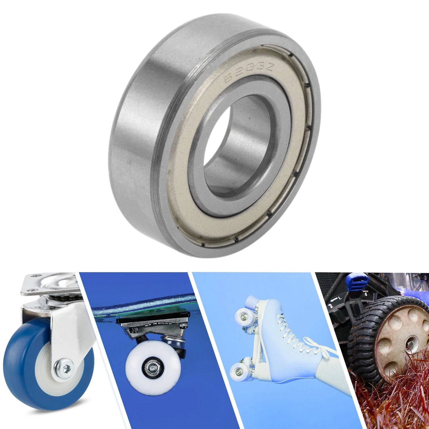 17x40x12mm Deep Groove Ball Bearings for Scooter Skateboard Wheel