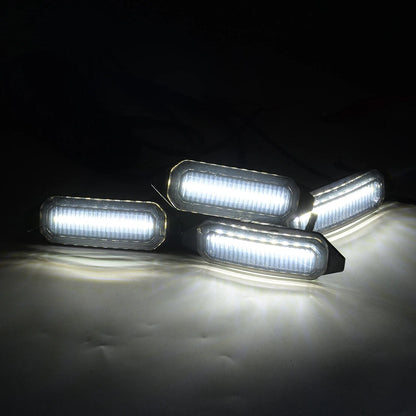 4Pc Front Black Lens LED Grille Lights for Toyota RAV4 (2019-2022)