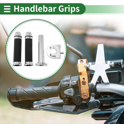 7/8" 22mm Hand Grips Cover Kit for Motorcycle Throttle Bar