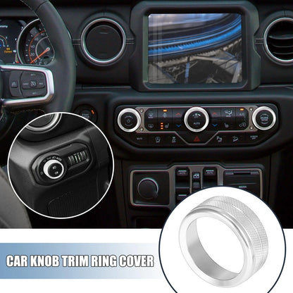 Air Conditioner Headlight Switch Knob Covers for Jeep Wrangler (2007-2018)