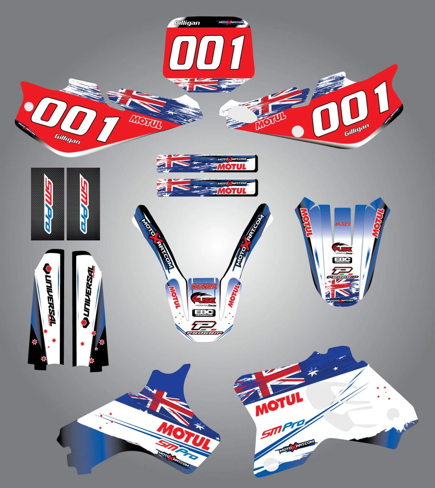 Custom Graphic Kit - AUSSIE PRIDE for YZ (1993-2001)