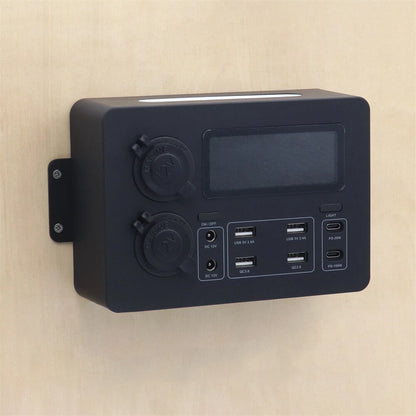 12V Power Distribution Box w/ USB Plugs & LED Display for Car, Boat, RV