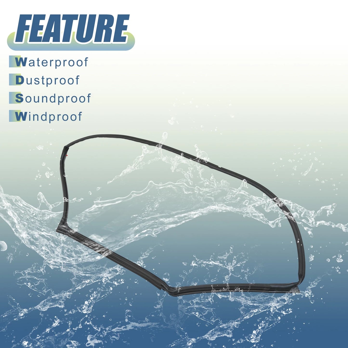 Window Glass Seals Weatherstrip for Jeep Wrangler (2007-2018)