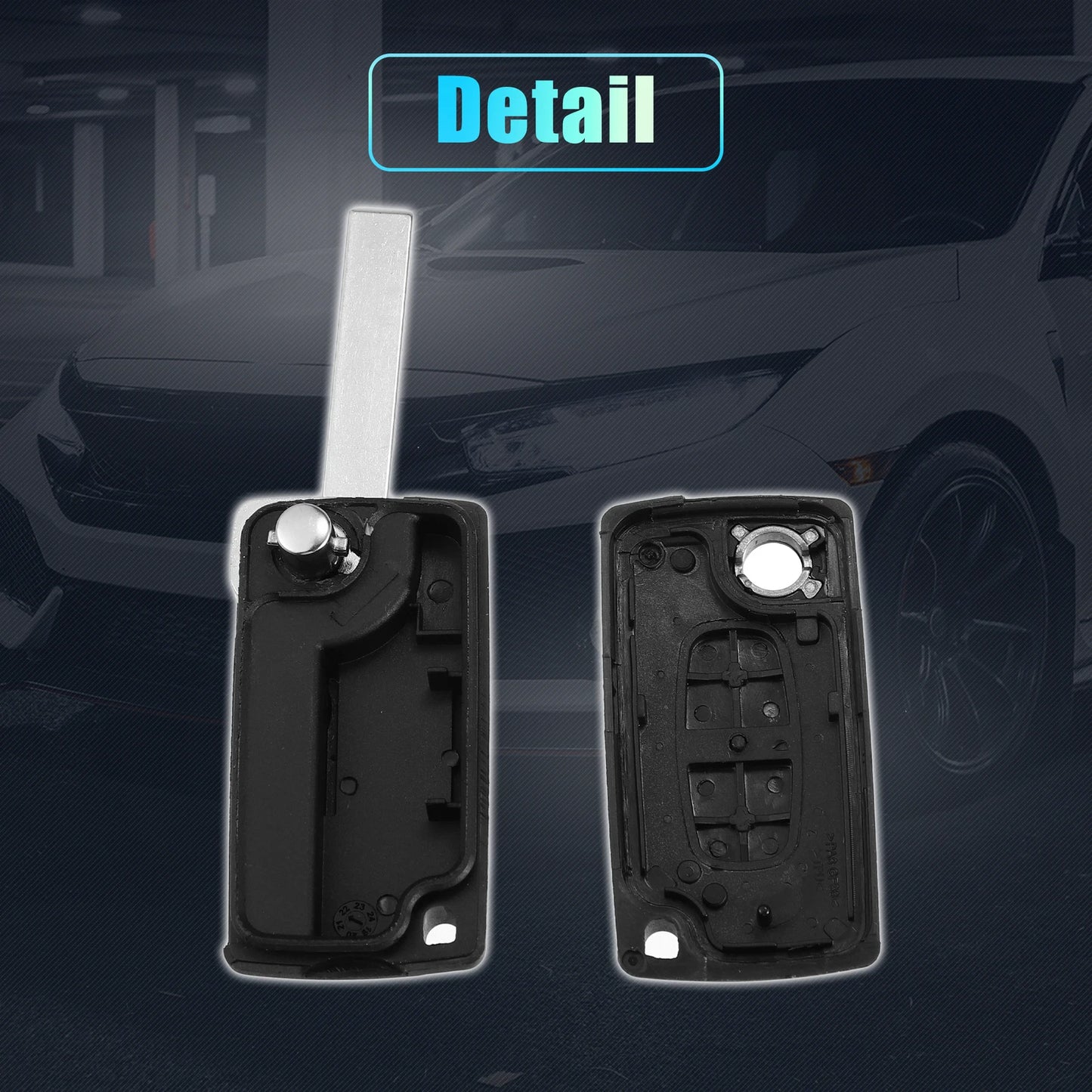 Keyless Entry Remote Key Shell  Buttons for Citroen Peugeot