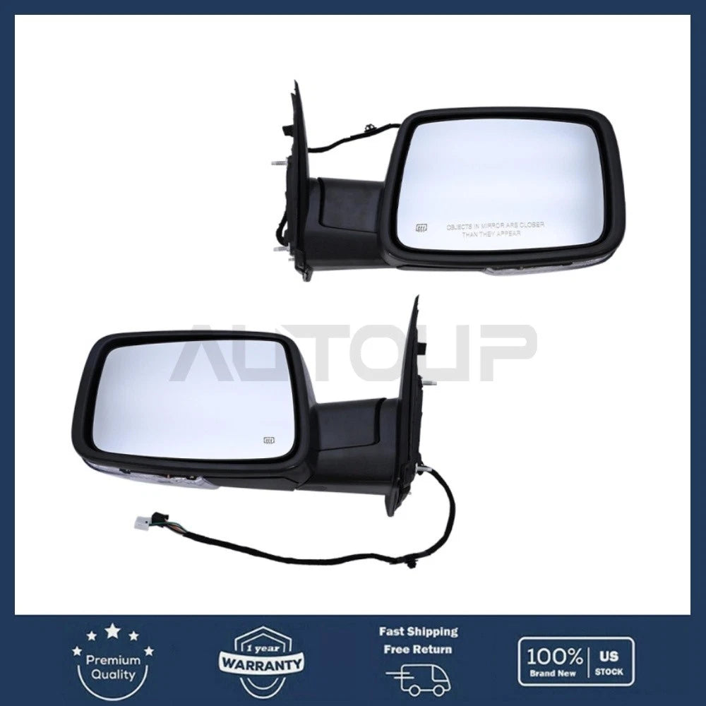 2 x Power Heated Turn Signal Towing Mirrors for Ram 1500 2500 3500 (2009–2018)