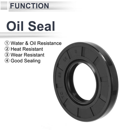Oil Seal / 28x56x8mm / Rotary Shaft Seal TC Ring Nitrile Rubber 5 Pcs