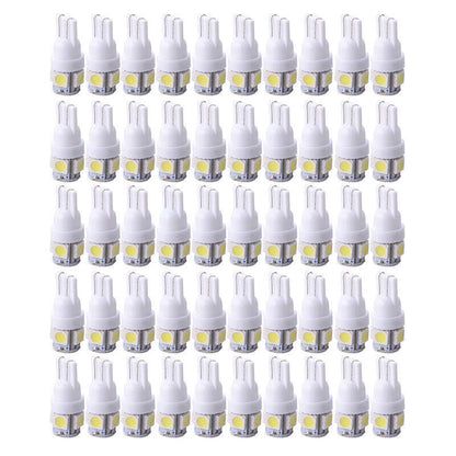 50PC White T10 Wedge Canbus ERROR FREE 5050 5SMD LED Light Bulbs for Car