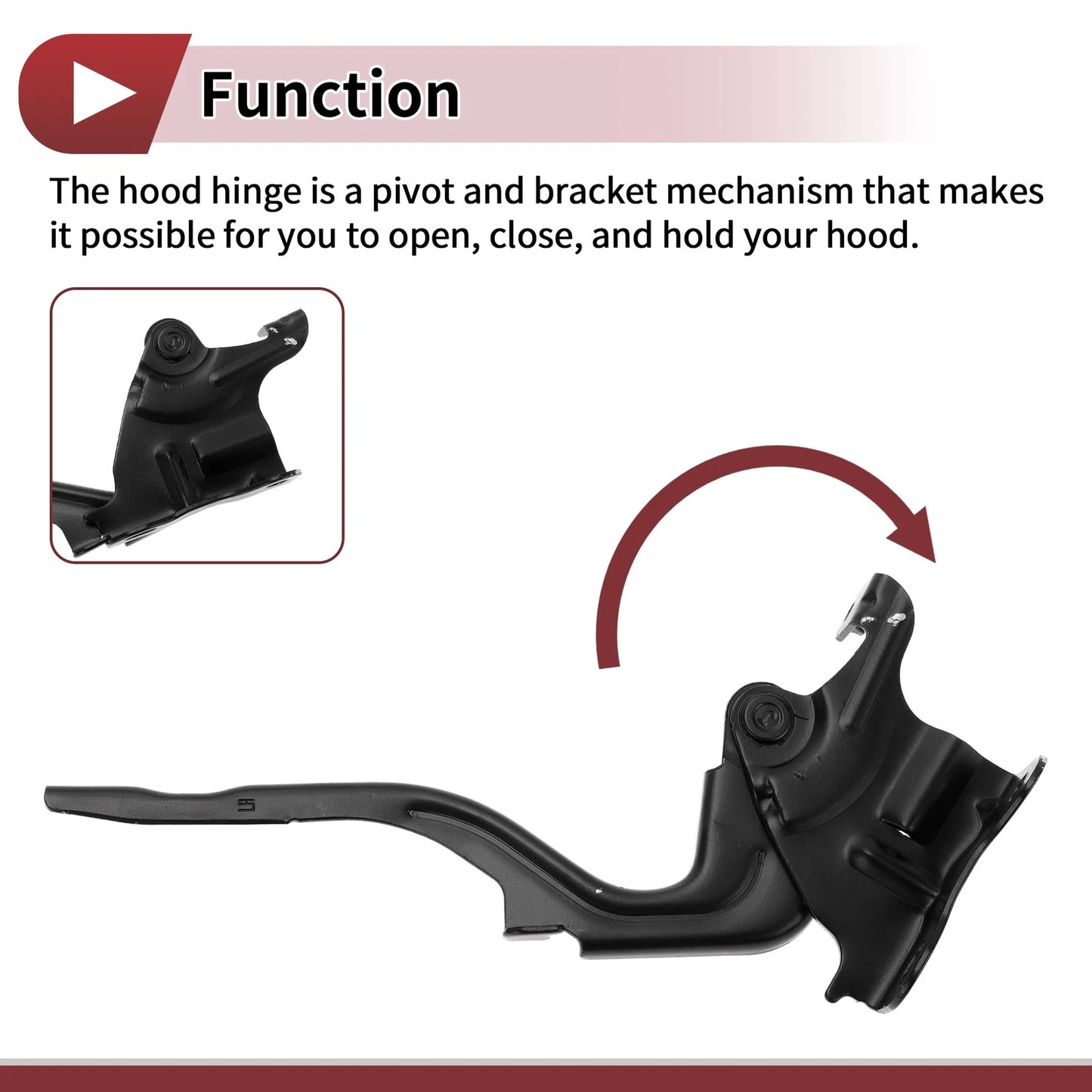 Hood Hinges 1 Pair for Kia Forte (2010-2013)