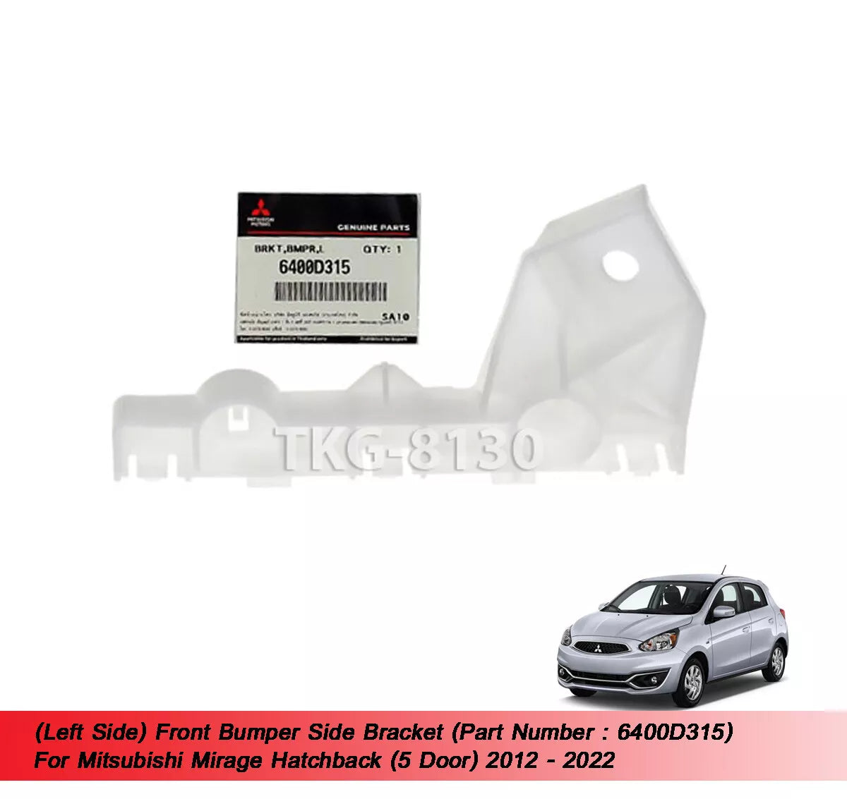 LH Front Bumper Side Bracket for Mitsubishi Mirage (2012-2022)