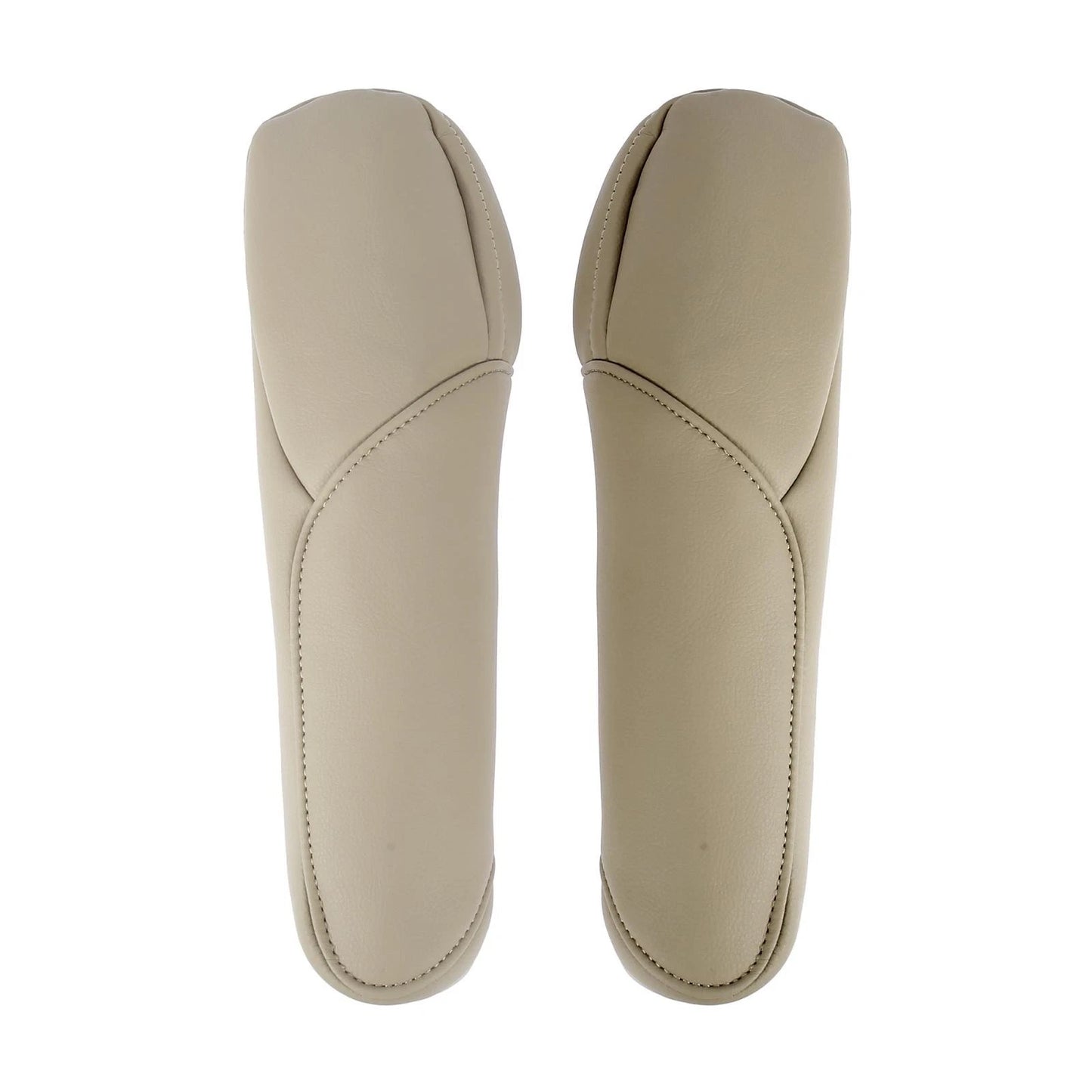 Microfiber Leather Car Front Seat Armrest Cover Beige for Honda CR-V (2007-2009)