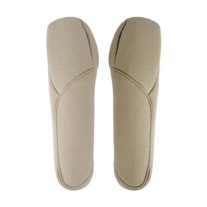 Microfiber Leather Car Front Seat Armrest Cover Beige for Honda CR-V (2007-2009)