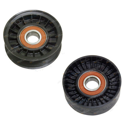 Fan Belt Idler Bearings Grooved Drive Belt Pulley Set for Ford 4.0L V6