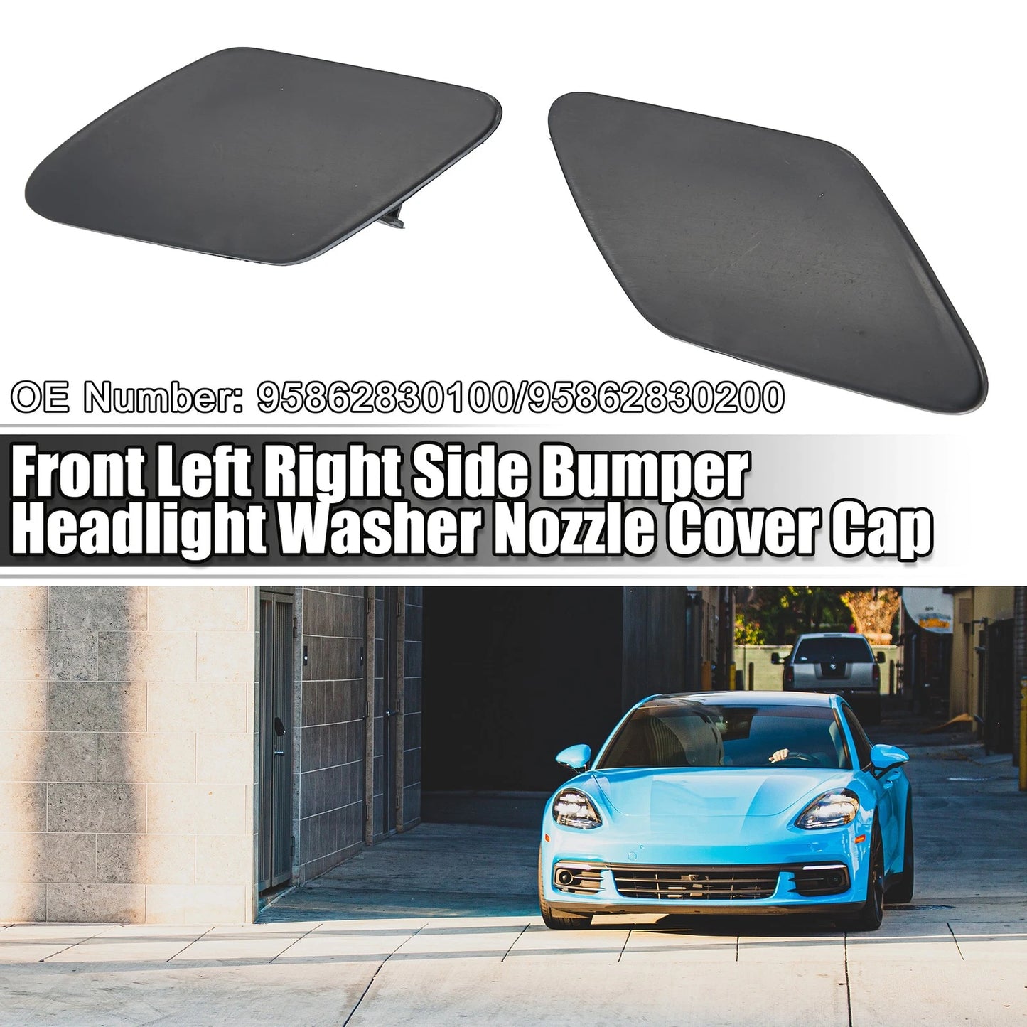Front Left & Right Washer Nozzle Covers for Porsche Cayenne (2011-2014)