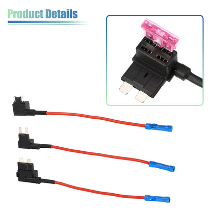3 x Car Fuse Tap with 3 x 3A Mini Low Profile Fuses  (N/A)