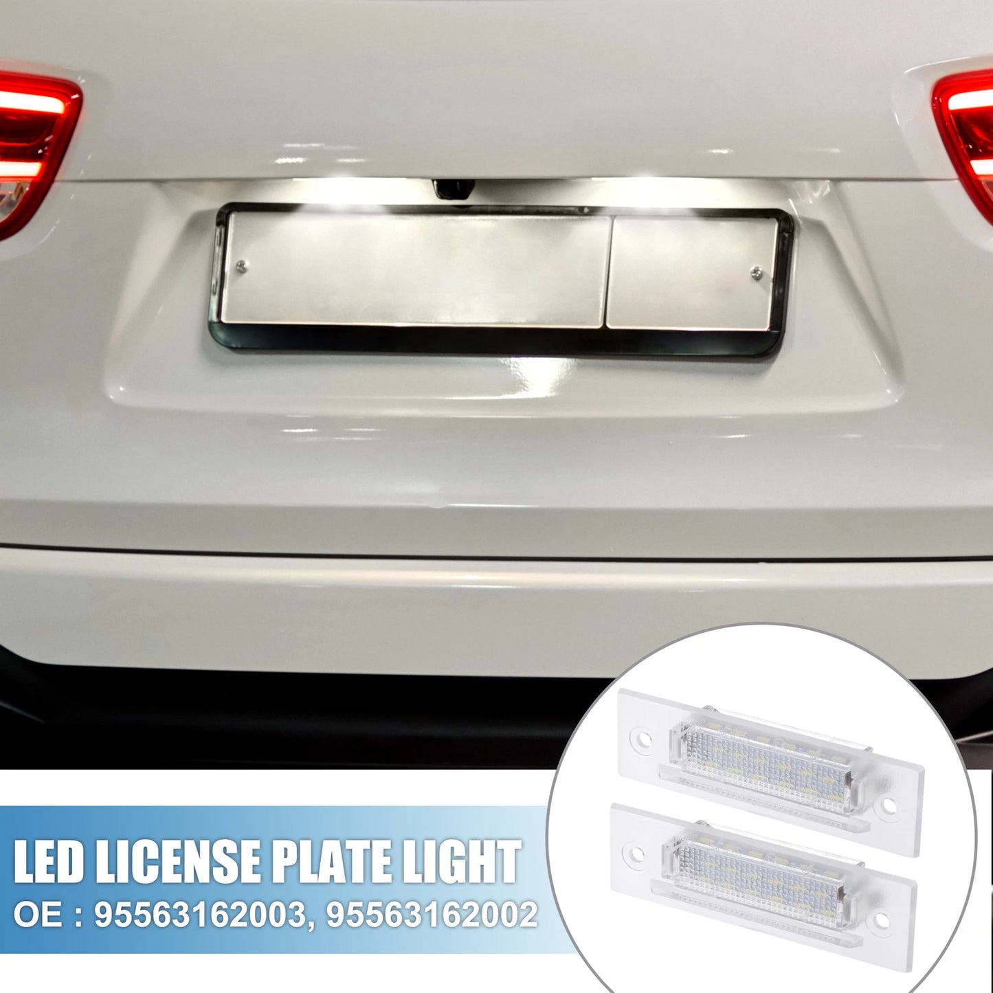 6500K White LED License Plate Light for Porsche Boxster 986 (1999-2004)