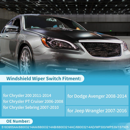 Windshield Wiper Control Switch for Chrysler 200 (2011-2014)