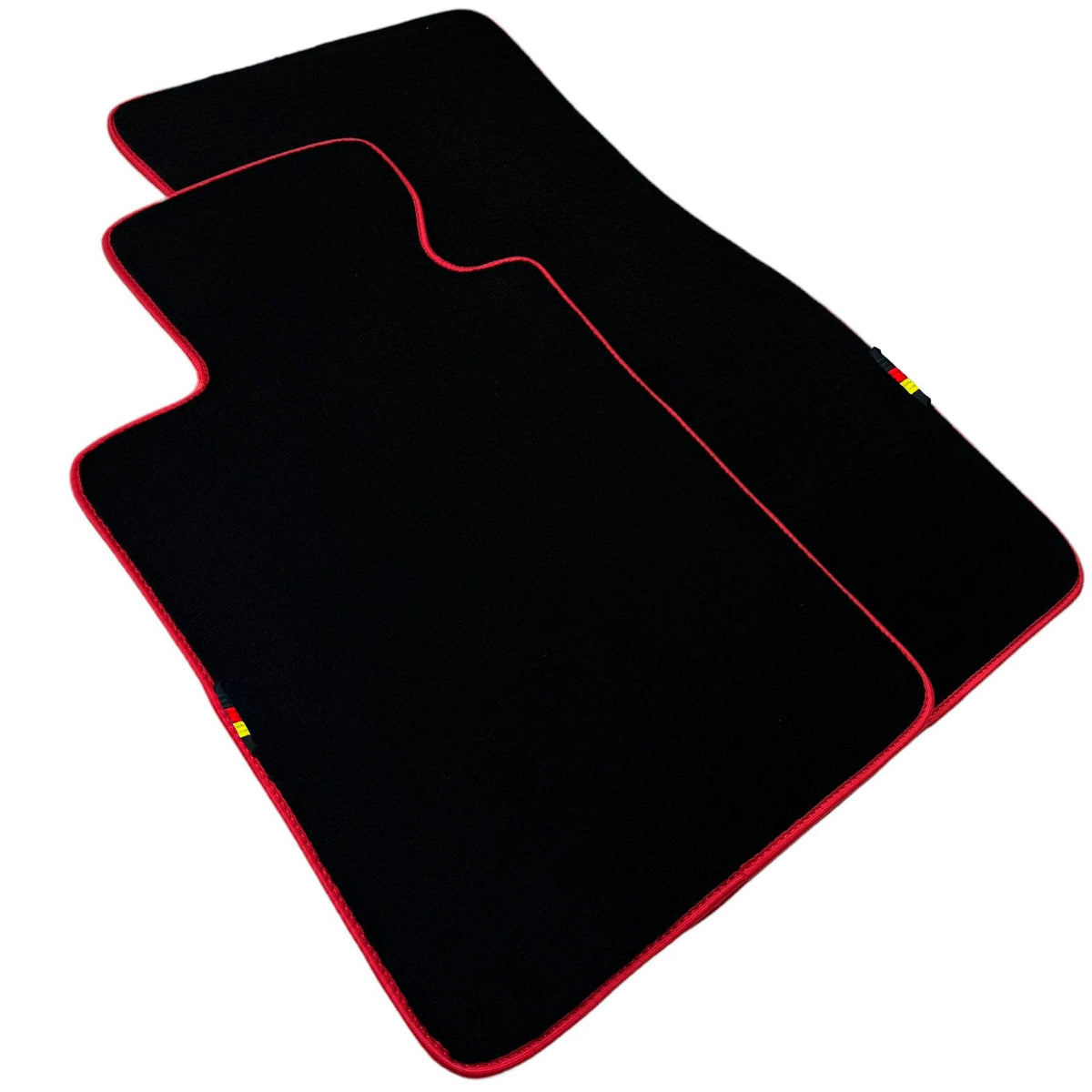Black Floor Mats for BMW 1 Series E82 2-Door Coupe (2006-2013) Red Trim