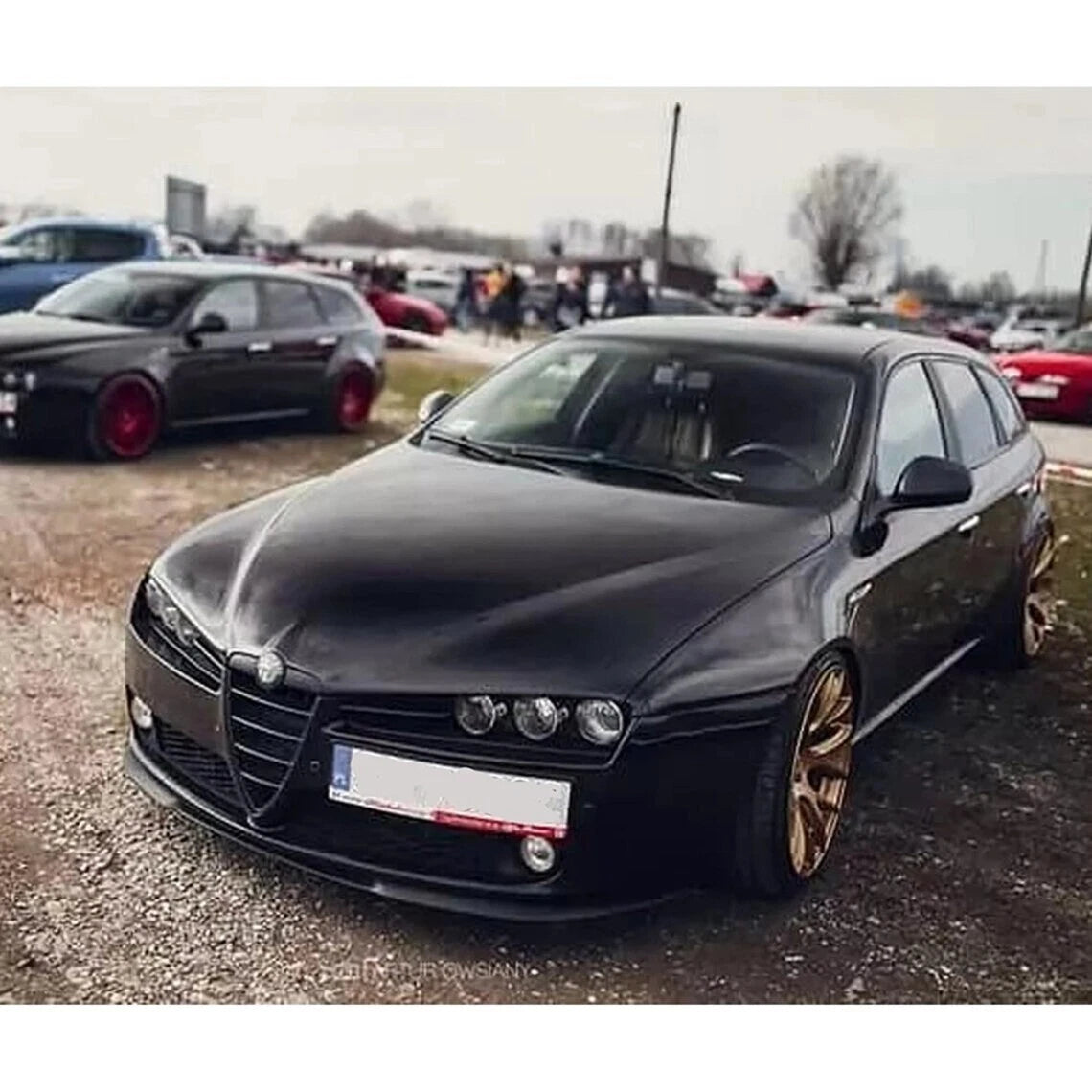 x3 Front Bumper Splitters for Alfa Romeo 159 (2005-2011)