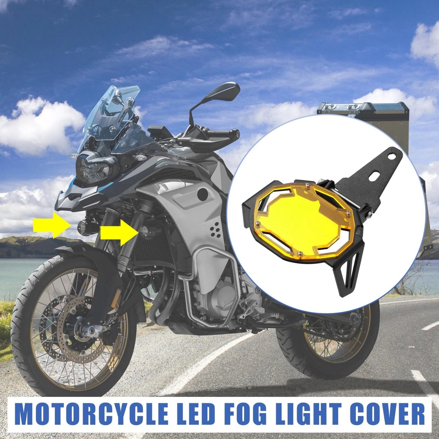2 x Pair LED Fog Light Protector for BMW R1200 F800R1250 F850