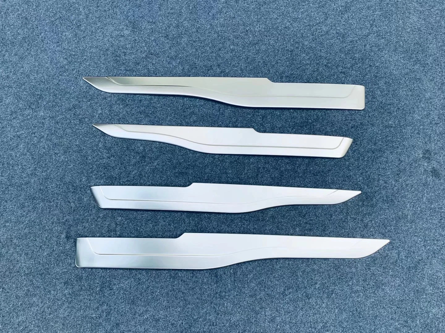Silver Inner Steel Door Armrest Cover Trim for Toyota Harrier Venza (2020-2024)