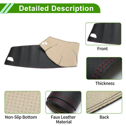 Dashboard Cover Mat for BMW 5 Series 2014-2017 Black Red