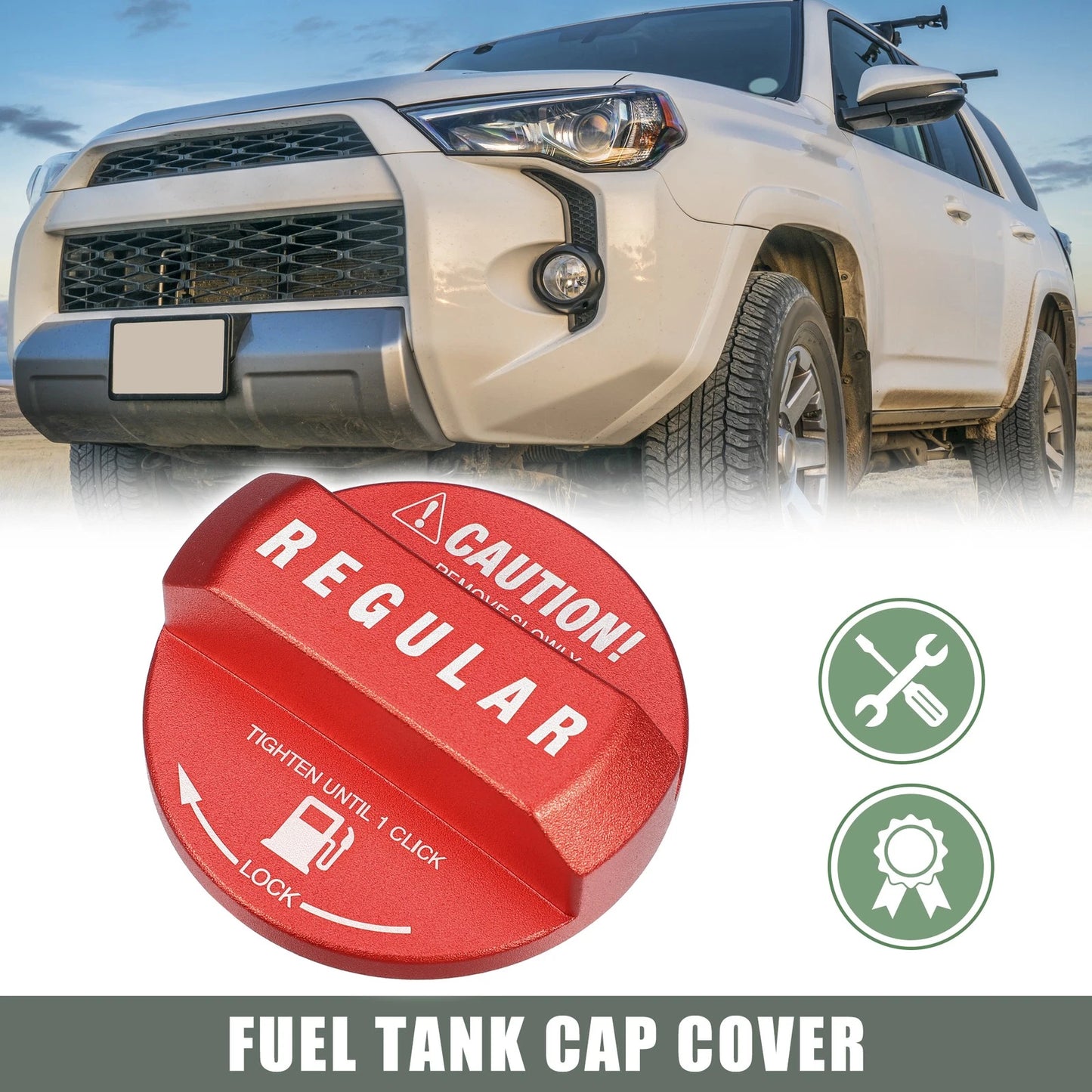 Red Fuel Tank Cap Cover for Toyota
