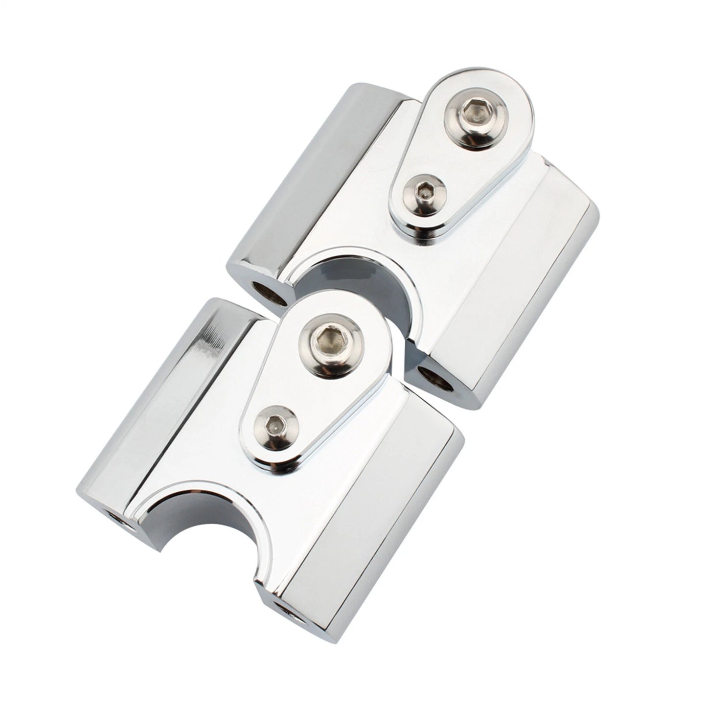 Chrome Aluminum Handlebar Riser Lift Adapter Kit for BMW R18 (2020-2023)