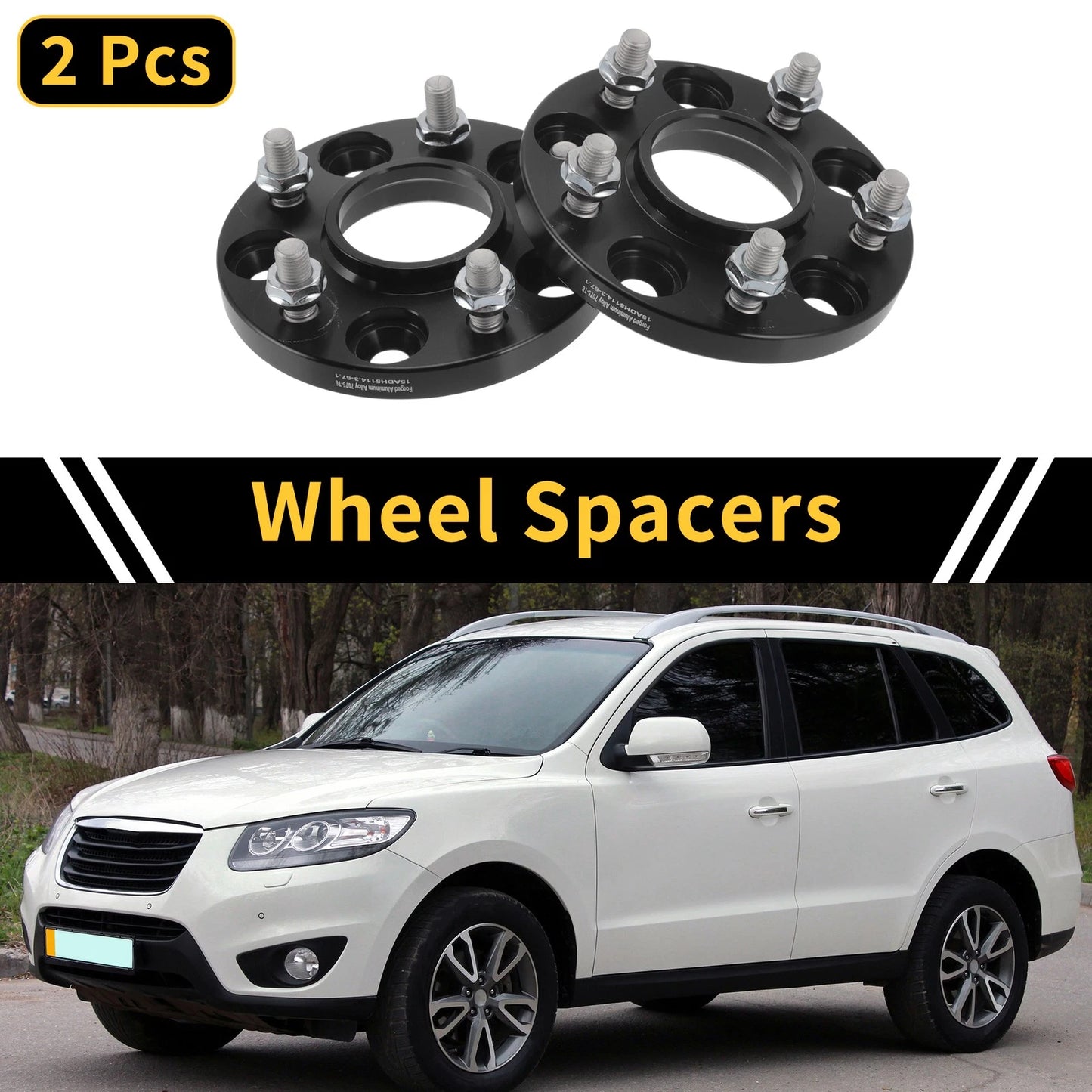 5x114.3mm Wheel Spacers 67.1mm for Hyundai Santa Fe (2001-2023)