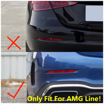 Black Rear Air Vent Bumper Cover Trim for 2022-2023 Benz C-Class AMG Sedan