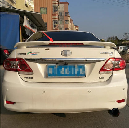 Gloss White Trunk Spoiler Wing for Toyota Corolla 2003-2013 with Brake Light