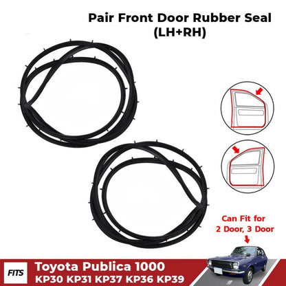 Door Rubber Seal Pair L+R Fits Toyota 1000 KP30 KP36 KP37 Publica 1969 -1978 D06
