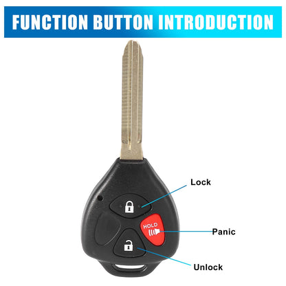 Uncut Key Remote Case HYQ12BBY for Toyota Camry (2007–2010)
