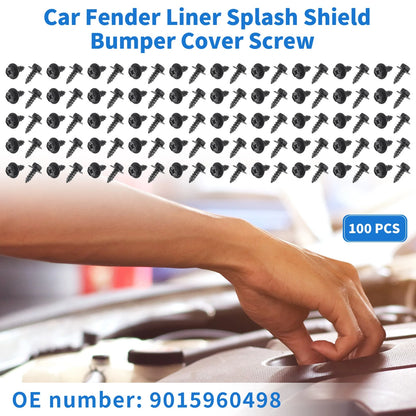 100 Pcs Fender Liner Splash Shield Bumper Cover Screws for Scion XD (2008-2011)
