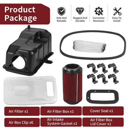 Air Filter Box Lid Cover & Clip Kit for Polaris Worker 500 2001-2002 6X6
