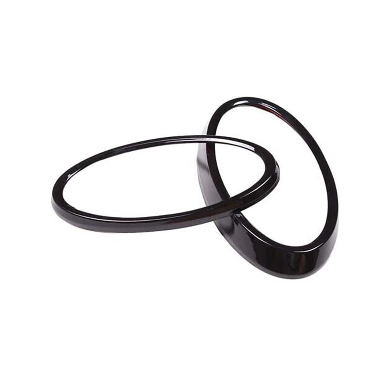 Gloss Black Front & Rear Logo Trim Ring Covers for Subaru XV (2022) 2 x Pieces