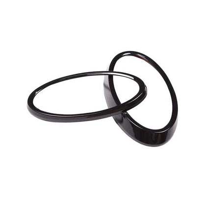 Gloss Black Front & Rear Logo Trim Ring Covers for Subaru XV (2022) 2 x Pieces