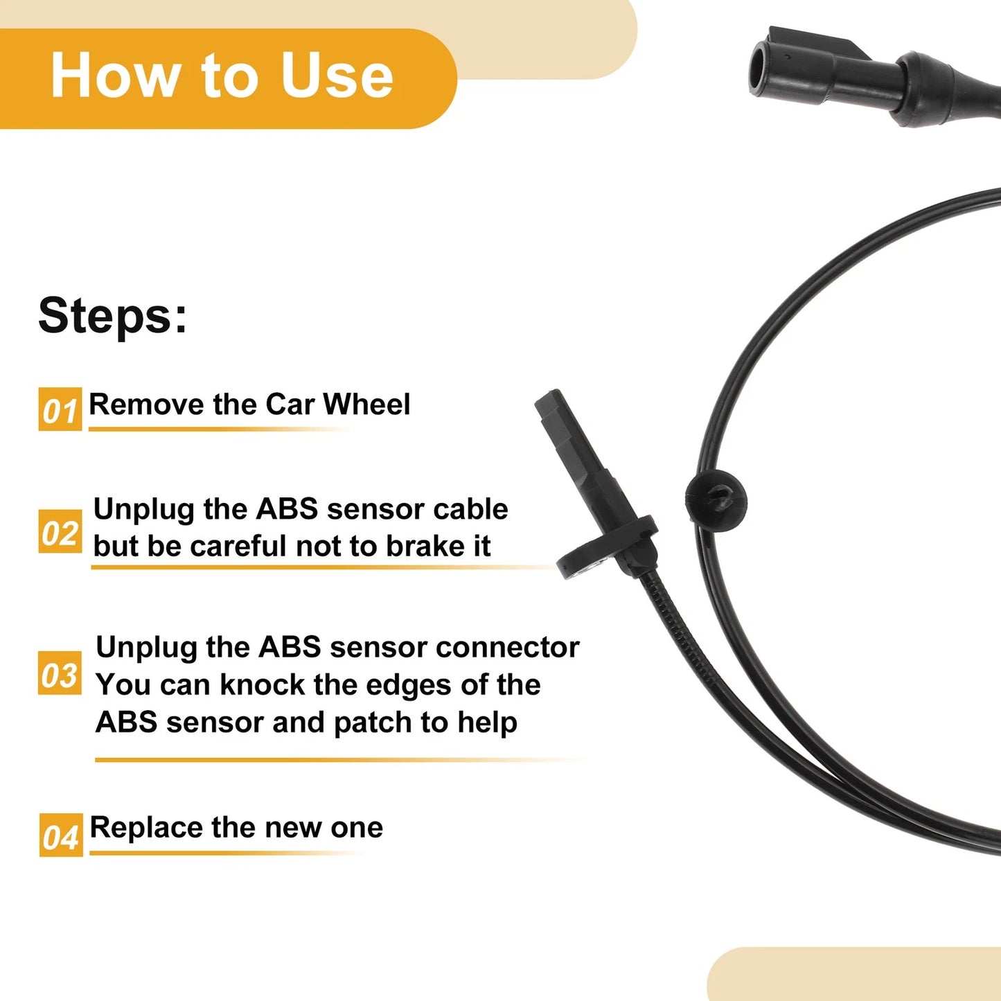 ABS Wheel Speed Sensor for Ford Taurus V6 (2000-2007)