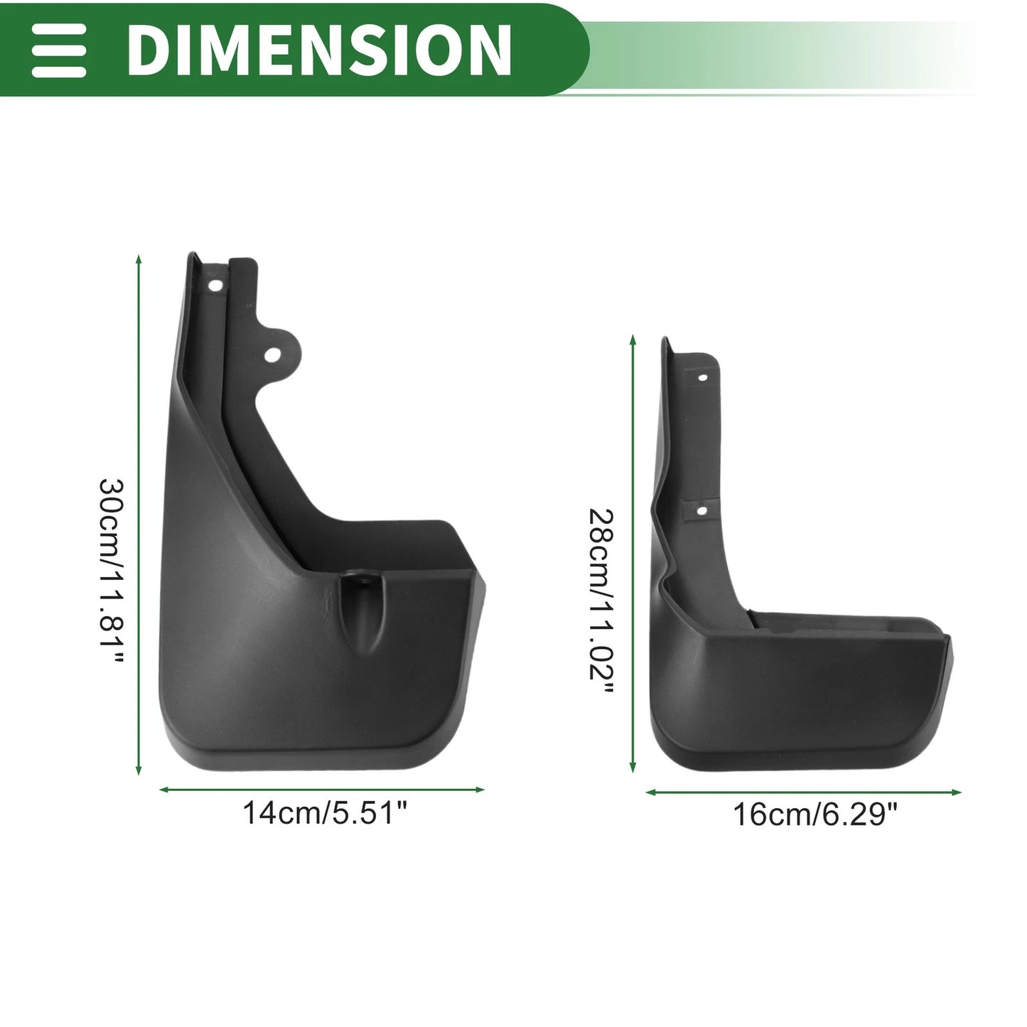 Mud Flaps Splash Guards Front & Rear for Lexus RX300/RX450 (2015-2017)