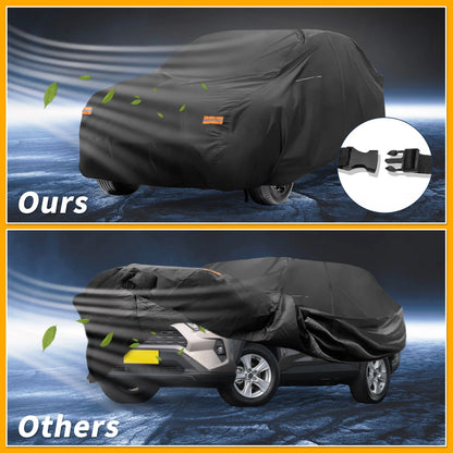 Waterproof All Weather Car Cover for Toyota RAV4 (210D-PU) Black