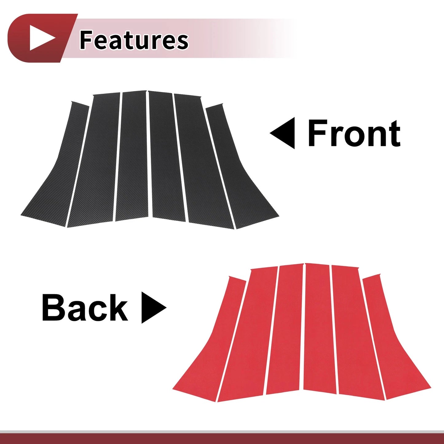 6 x Door Window Trim Pillar for Mitsubishi Outlander (2003-2023)