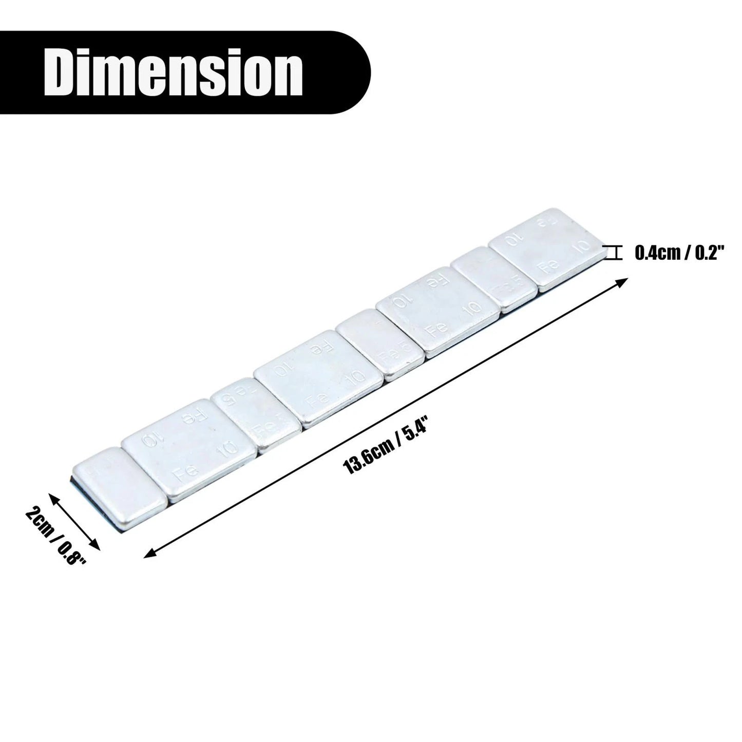10 pcs Tire Wheel Balance Weights Strips for Motorcycle Cars Trucks